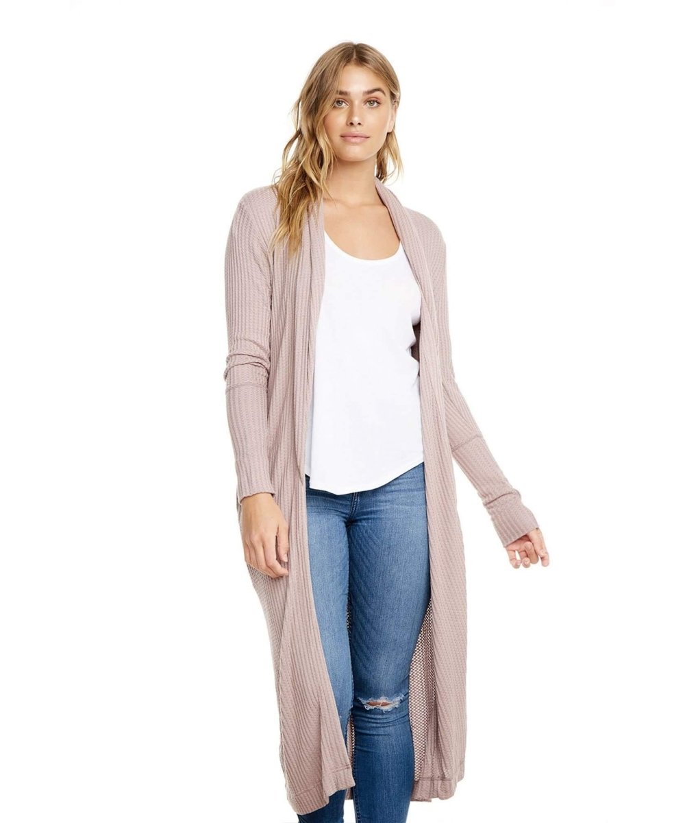 Thermal L/S Shawl Cardigan Rose - miamidrugpossession