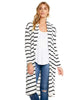 Thermal L/S Shawl Cardigan, Stripe - miamidrugpossession