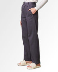 Thermal Pleated Pants Faded Black - PINK ARROWS