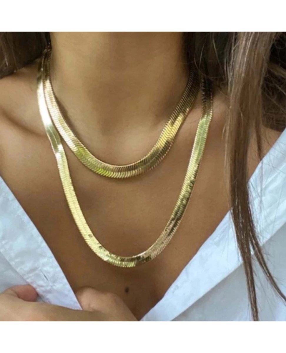 Thick Snake Gold Necklace Assorted - miamidrugpossession