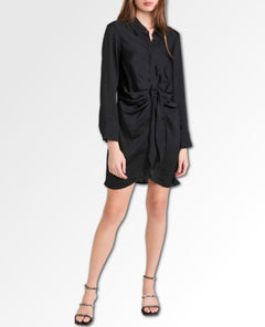 Tie Curious Dress Black - miamidrugpossession