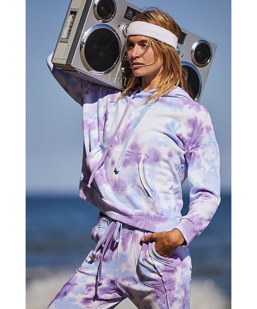 Tie Dye Work It Out Hoodie Purple Tie Dye - clearpathherbicide