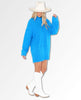 Timmy Bright Blue Knit Tunic Sweater Dress - miamidrugpossession