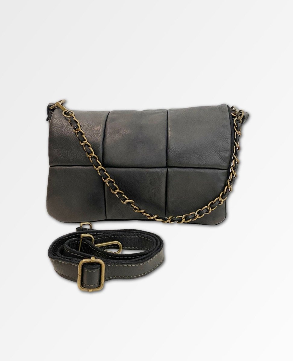 Tina Quilted Shoulder/Crossbody Black - miamidrugpossession