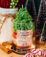 Tis The Season Christmas Tree Candle - PINK ARROWS