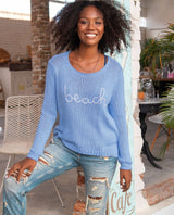 To The Beach Cotton Crew Beach Sky - miamidrugpossession