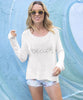 To The Beach Cotton Sweater Snow Khaki - clearpathherbicide