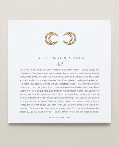 To The Moon And Back Stud Earrings 14k gold - clearpathherbicide