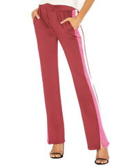 Track Pant, Burgundy - PINK ARROWS