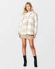 Trailblazer Shacket Neutral Plaid - miamidrugpossession