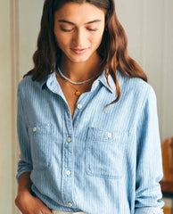 Tried & True Chambray Shirt Stripe - PINK ARROWS