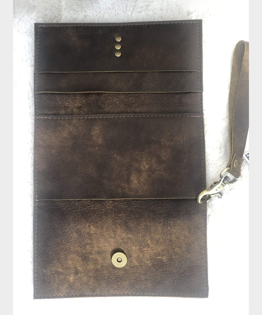 Trifold Wallet With Strap Cowhide - clearpathherbicide