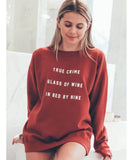 True Crime + Glass Of Wine Sweatshirt - miamidrugpossession