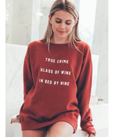 True Crime + Glass Of Wine Sweatshirt - clearpathherbicide