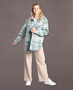 Tullis Jacket Sage Blue Plaid - clearpathherbicide