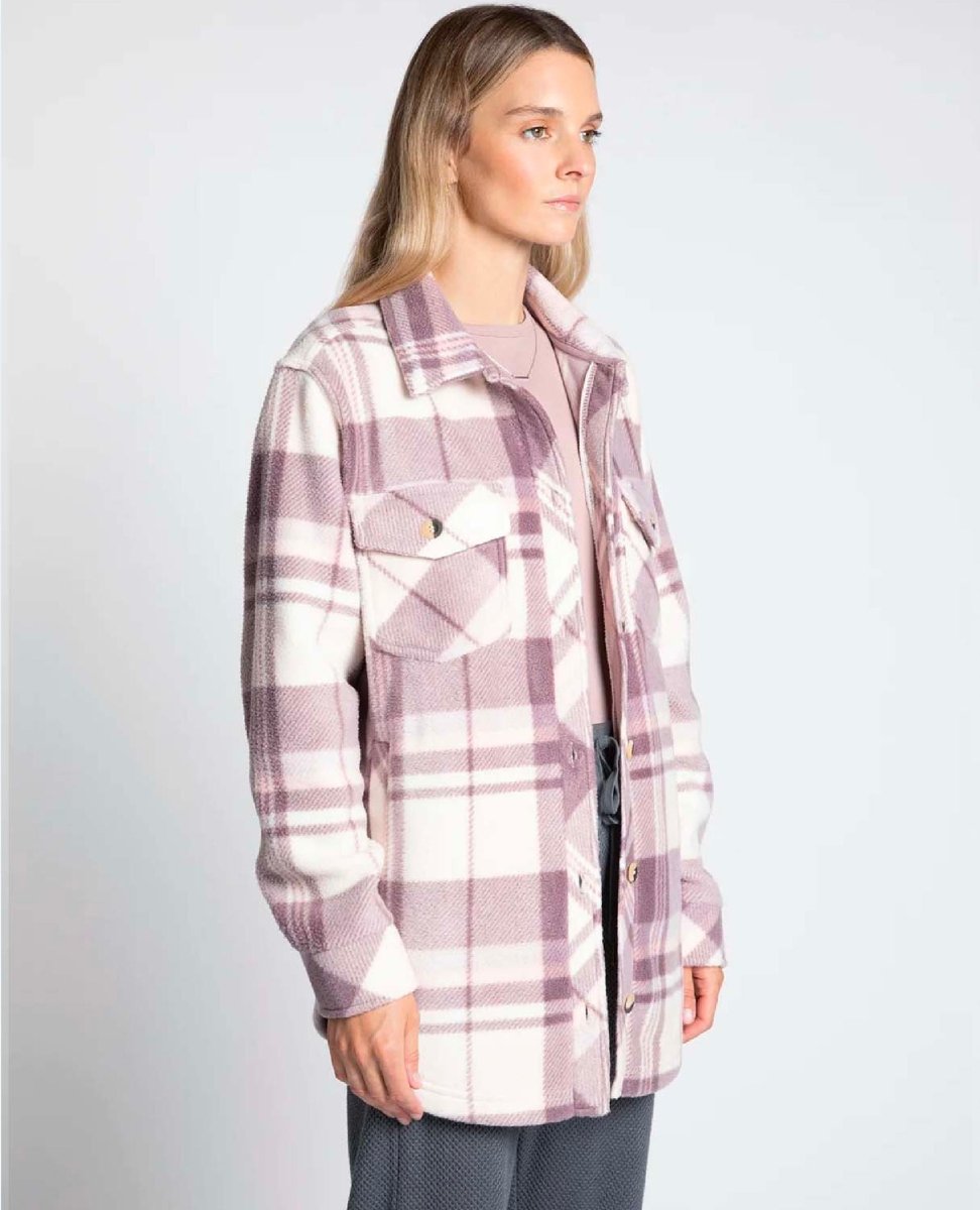 Tullis Plaid Pink Shacket - PINK ARROWS