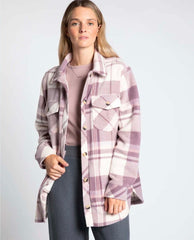 Tullis Plaid Pink Shacket - PINK ARROWS