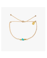 Turquoise Chip Braid Anklet - clearpathherbicide