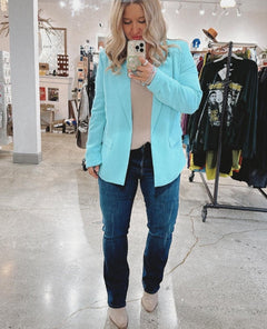 Turquoise Peyton Blazer - miamidrugpossession