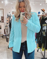 Turquoise Peyton Blazer - miamidrugpossession