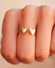 Two Hearts Open Ring Gold - miamidrugpossession