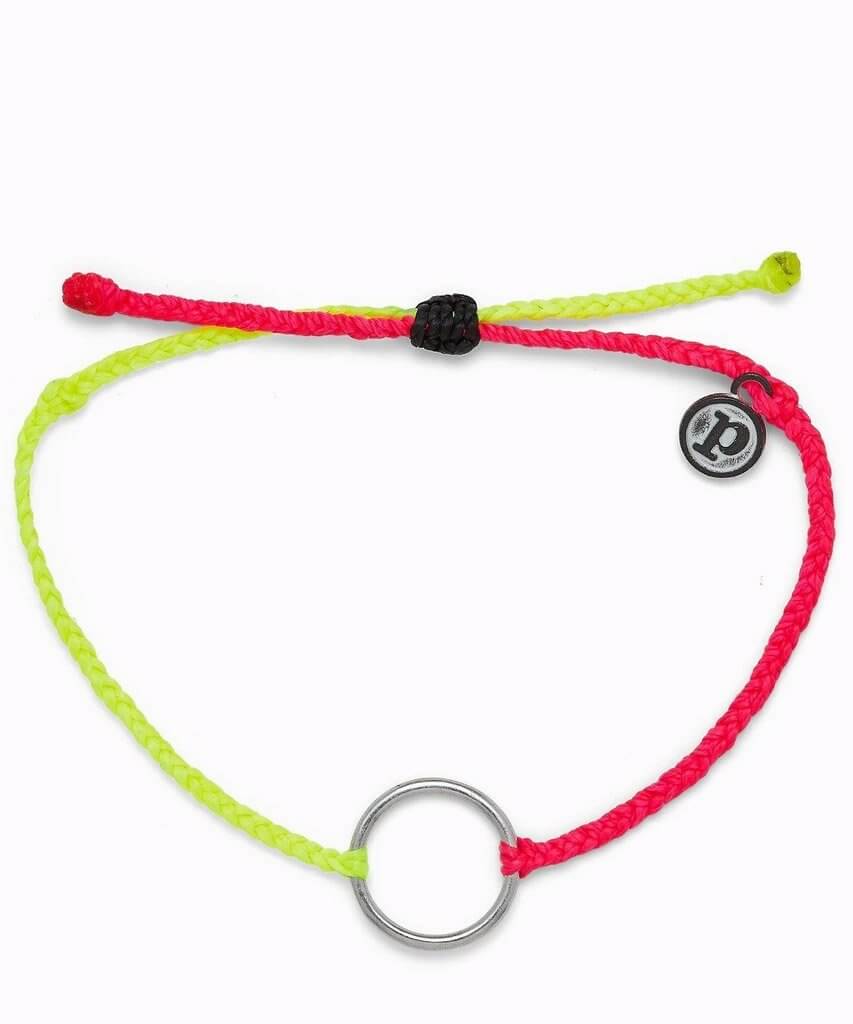 Two Tone Full Circle Charm Neon Yellow Pink - clearpathherbicide