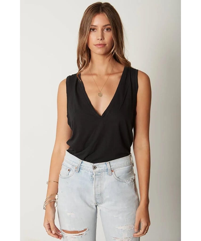 U Neck Crop Top Black - clearpathherbicide