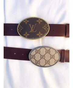 Upcycled GG Monogram Belt Buckle - clearpathherbicide