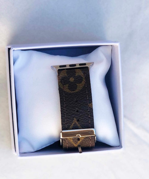 Upcycled LV Monogram Apple Watch Buckle Band - clearpathherbicide