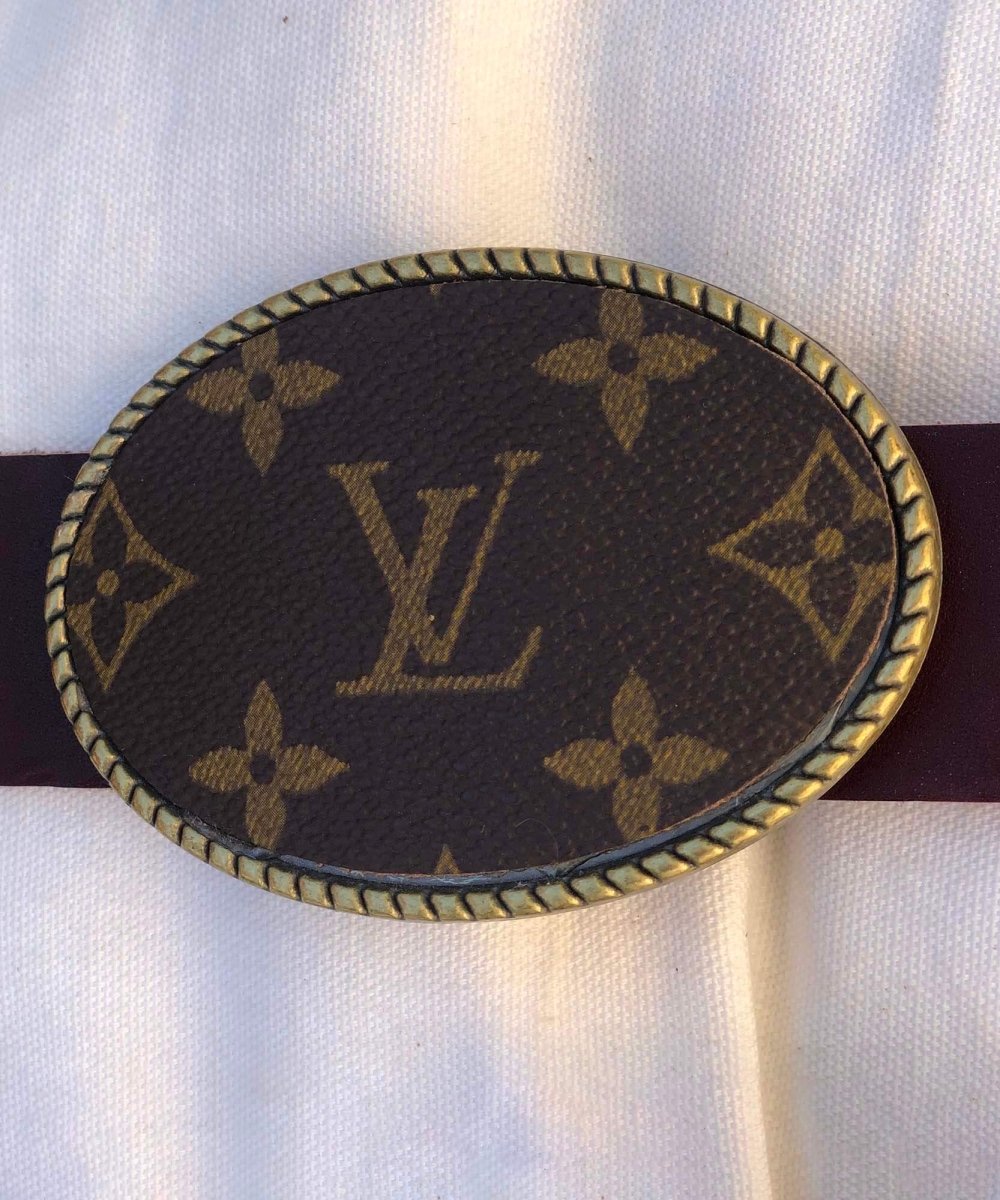 Upcycled LV Monogram Belt Buckle - miamidrugpossession