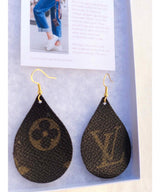 Upcycled LV Teardrop Earrings - miamidrugpossession