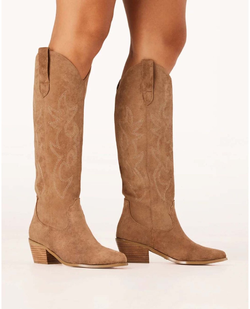 Urson Tall Dark Tan Suede Boot - clearpathherbicide