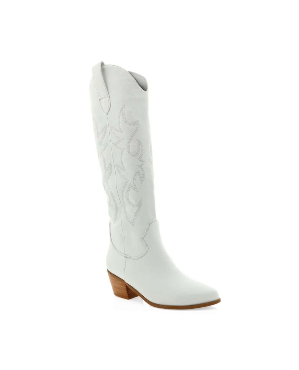 Urson Tall White Boot - miamidrugpossession