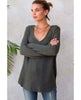 V Neck Cotton Sweater Bold Ink - clearpathherbicide