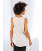 V - Neck Cutout Shirttail Tank Mushroom - miamidrugpossession