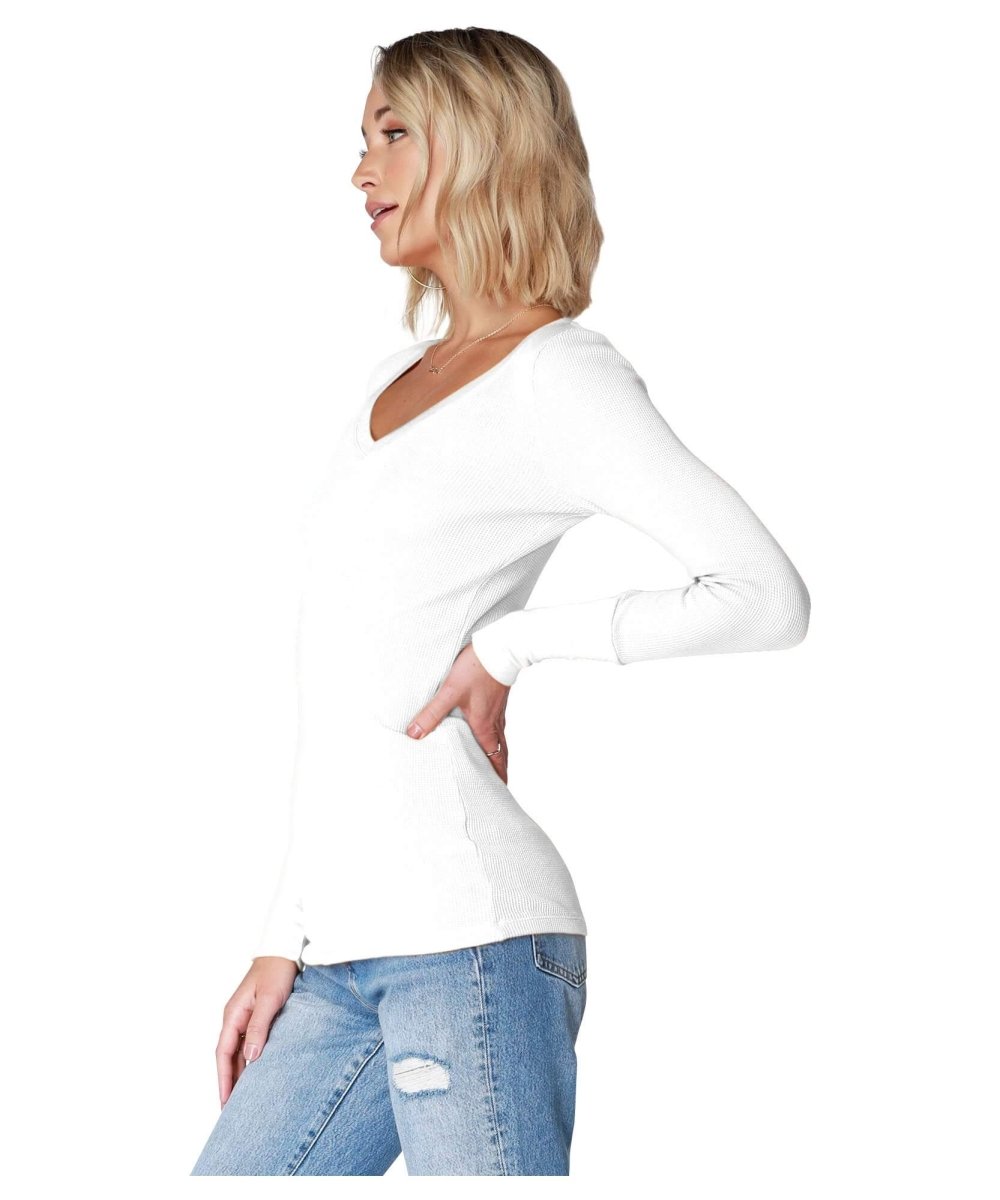 V - Neck Long Sleeve Bone - miamidrugpossession