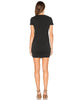 V - Neck Mini Rouched Black Dress - clearpathherbicide