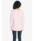 V - Neck Teddy Pullover Rose Quartz - miamidrugpossession