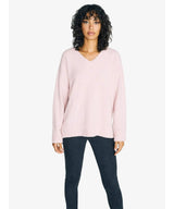 V - Neck Teddy Pullover Rose Quartz - miamidrugpossession