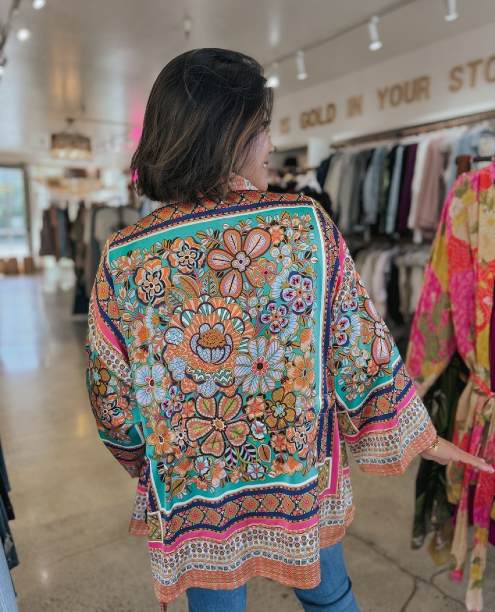 Vacay Tie Bright Kimono - miamidrugpossession