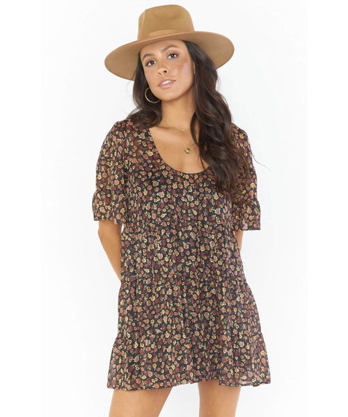 Valley Mini Dress Midnight Floral - clearpathherbicide