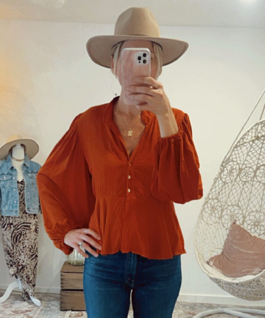 Vallonet Top Burnt Orange - miamidrugpossession