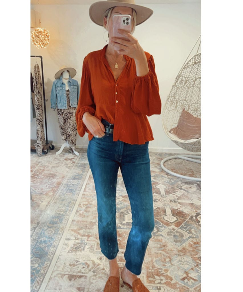 Vallonet Top Burnt Orange - miamidrugpossession