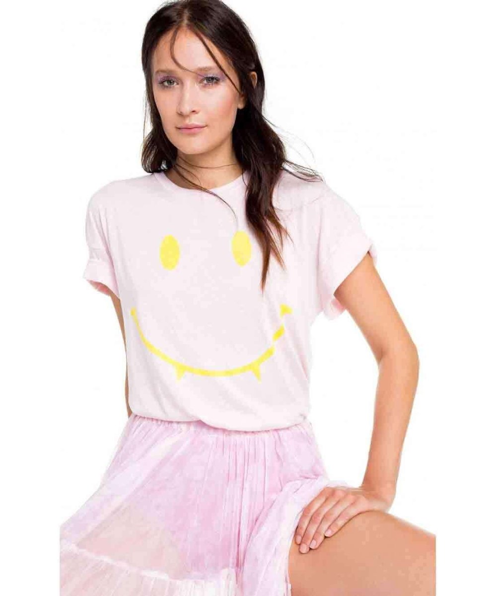 Vamp Smiley Tee - PINK ARROWS