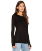 Vance Henley Long Sleeve Black - miamidrugpossession