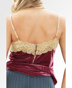 Velvet Dreams Lace Cami Dry Rose - miamidrugpossession