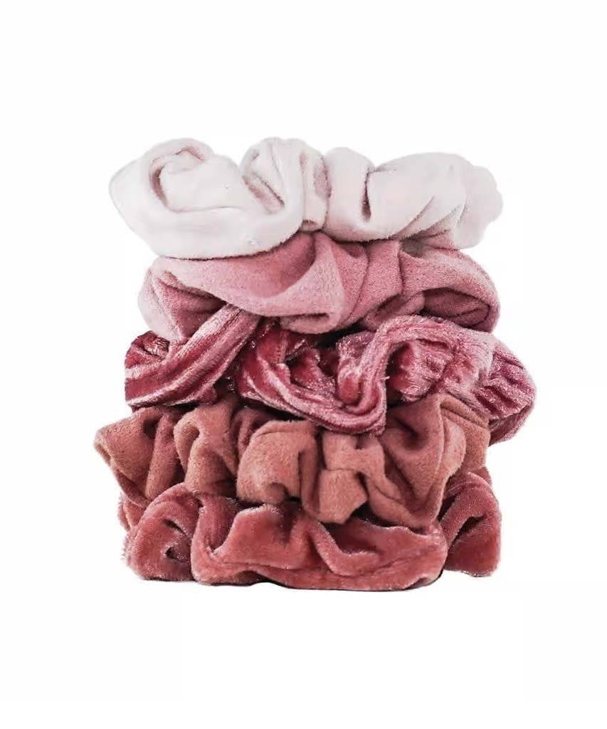 Velvet Scrunchies - Blush and Mauve - miamidrugpossession