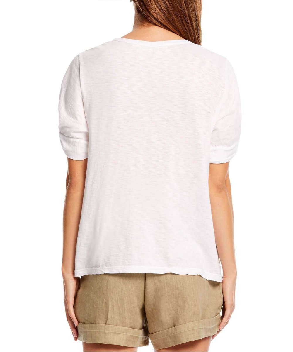 Victoria Knotted Sleeve Tee White - clearpathherbicide