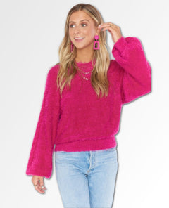 Vienna Hot Pink Knit Sweater - miamidrugpossession