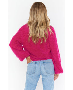 Vienna Hot Pink Knit Sweater - PINK ARROWS